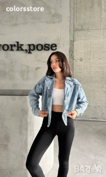 Дамско дънково яке, снимка 1