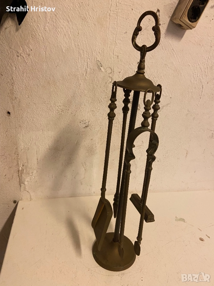 Комплект за камина месинг, снимка 1