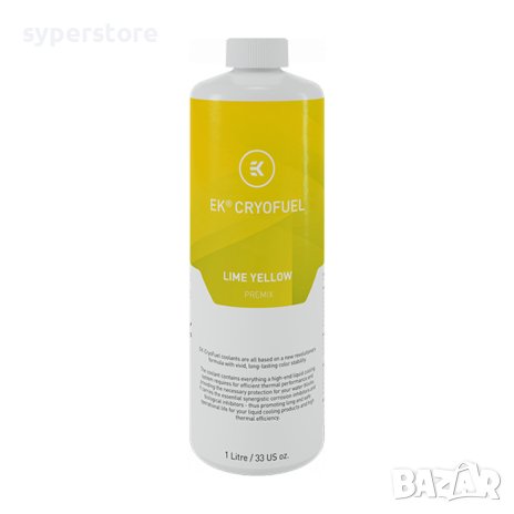 Течност за водно охлаждане EK-CryoFuel Lime Yellow (Premix 1000mL), coolant mixture SS30385, снимка 1