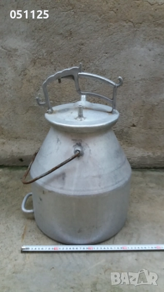 алуминиев гюм за мляко с капак - 20 литра , снимка 1