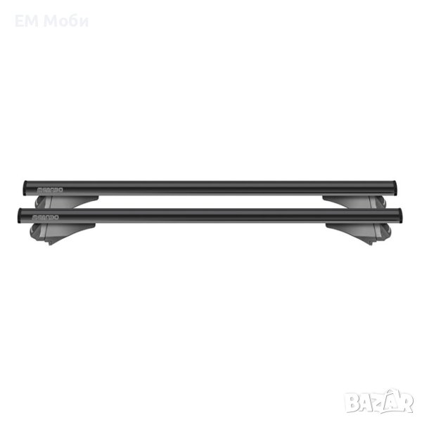 Алуминиеви греди MENABO Leopard черни за стандартен и плътен рейлинг, снимка 1