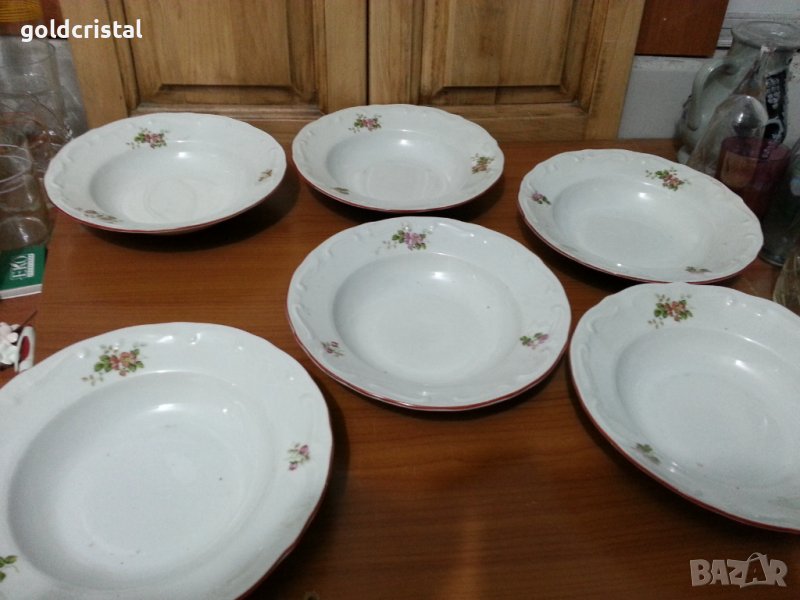 Стар български порцелан чинии дълбоки , снимка 1