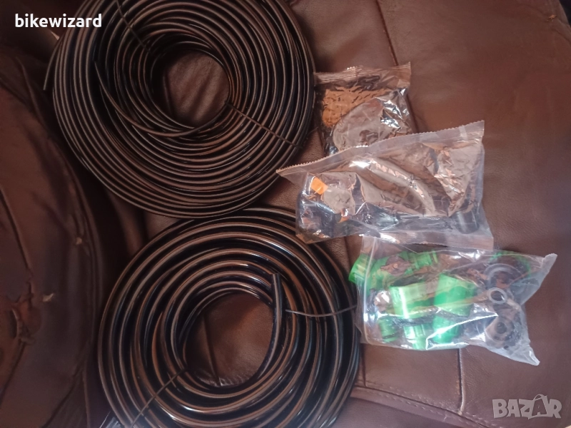 Комплект за напояване на градина 60+15M маркуч и накрайници НОВО, снимка 1