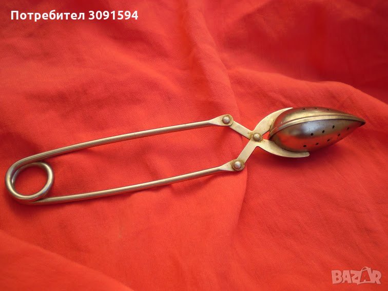 Лъжичка никел за запарване на чай, снимка 1