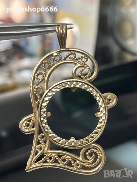 Златен обков 9 карата за монети с диаметър 22мм АНГЛИЯ, снимка 1