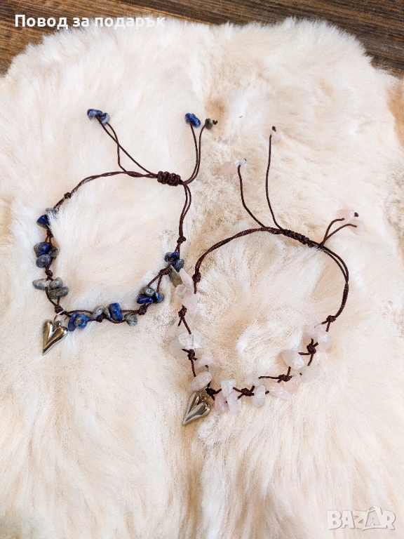 Гривни за двойки с камъни , снимка 1