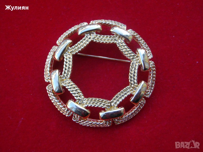 СТАРА ПОЗЛАТЕНА БРОШКА D,ORLAN, снимка 1