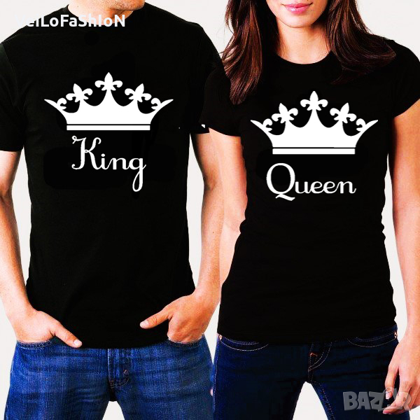 Тениски за двойки King & Queen, снимка 1