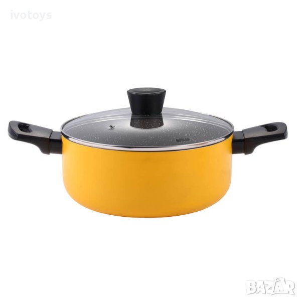 Тенджера с капак Muhler Ida MR-2032, 20x9cm, 2.5L, Жълт, снимка 1