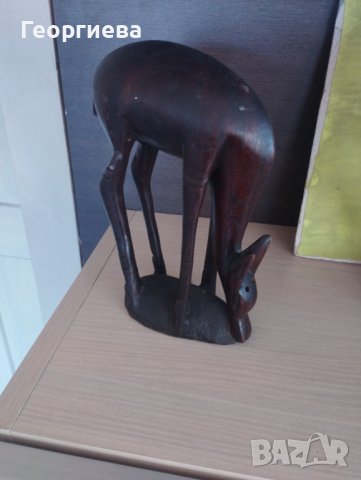 Фигура сърна - дървена , снимка 2 - Колекции - 41911194