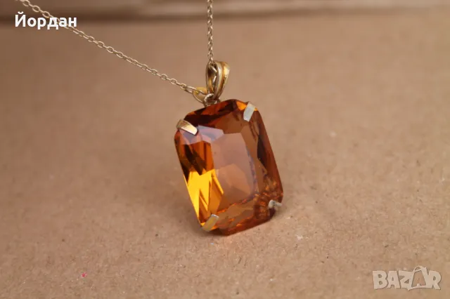 Дамски сребърен пръстен с колие, снимка 14 - Колиета, медальони, синджири - 49771340