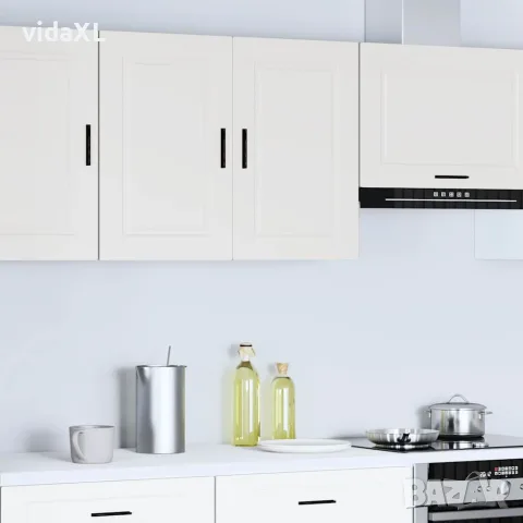 vidaXL Кухненски стенен шкаф Porto, бял, инженерно дърво, снимка 3 - Шкафове - 56148225