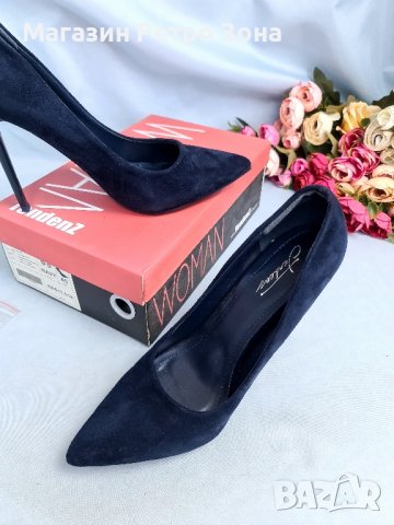 Tendentz- нови обувки на ток, номер 40 цвят navy blue, снимка 6 - Дамски обувки на ток - 42735421