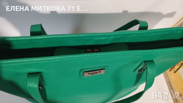 Кожена дамска чанта в страхотен зелен цвят, снимка 4 - Чанти - 52002924