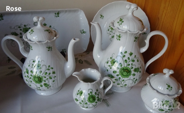 Royal Tettau Grüne Blume Porzellan – изключително бял, фин, костен порцелан, снимка 12 - Сервизи - 51588903