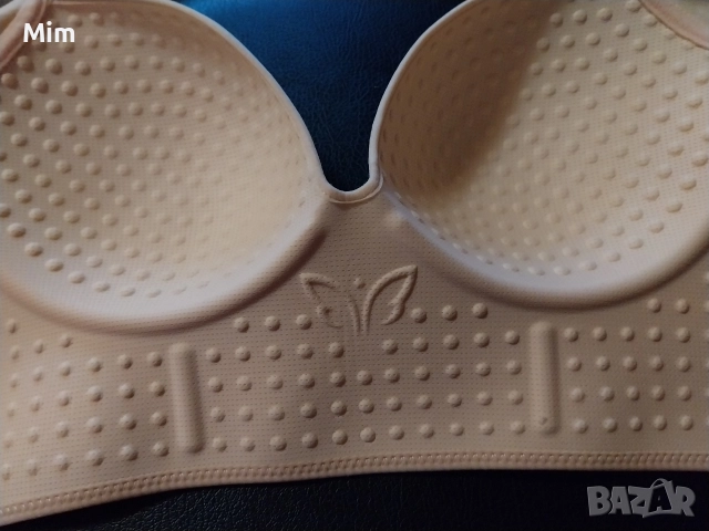 85 B Сатенен сутиен с формовани чашки в цвят телесен , снимка 4 - Бельо - 52702379