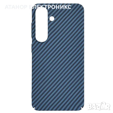 Карбонов калъф за Samsung Galaxy S25 Ultra - Син, снимка 3 - Калъфи, кейсове - 48663994