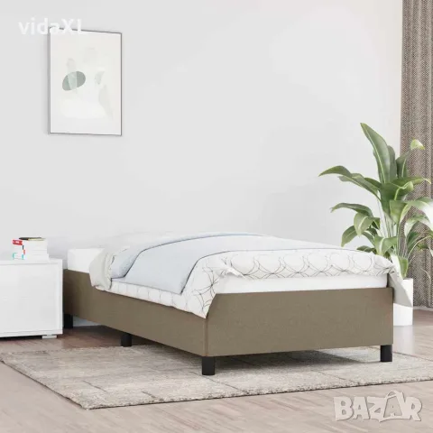 vidaXL Рамка за легло без матрак, таупе, 90x200 см, плат, снимка 2 - Спални и легла - 56147213