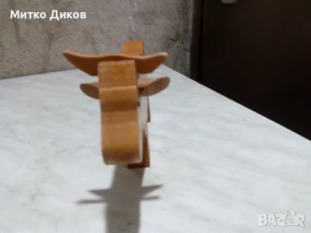 Дървена крава от соца за украса механа 180х110х24мм, снимка 2 - Декорация за дома - 55735753
