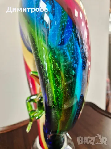 Голяма масивна ваза Murano style glass , снимка 10 - Вази - 56327446