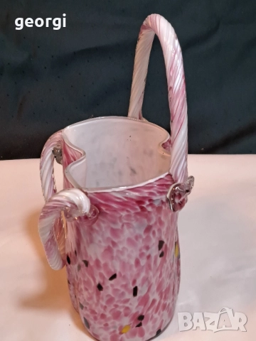 уникална арт ваза от цветно стъкло 11/6, снимка 3 - Вази - 51881261