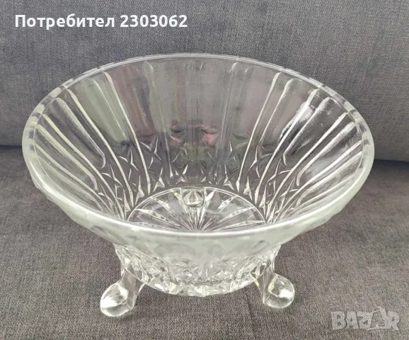 Кристална купа за ядки, снимка 4 - Антикварни и старинни предмети - 49941094