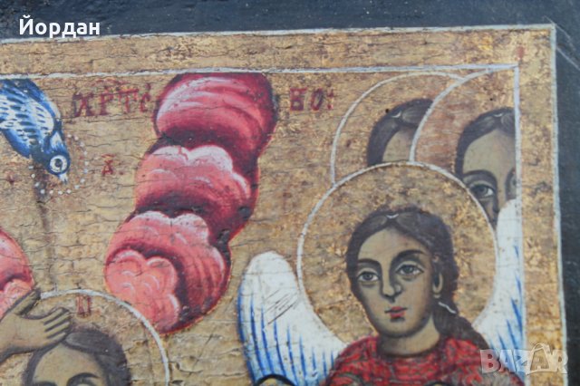 Стара Българска икона 19в Воскресение Христово, снимка 3 - Антикварни и старинни предмети - 33990282