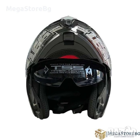 Модуларна Каска 166 - Размер S, M, L, XL - Черно/Бяло, снимка 2 - Аксесоари и консумативи - 50720043