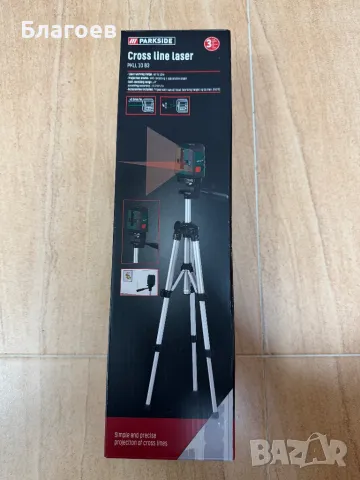 Нов лазерен нивелир със статив тринога Parkside PKLL 10 B3, снимка 4 - Измервателни инструменти - 49033628