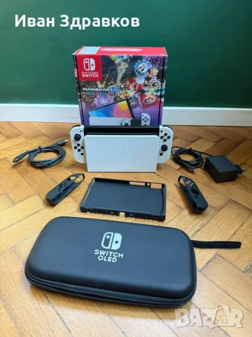 Nintendo Switch OLED с мод, 256Gb SD, пълен комплект