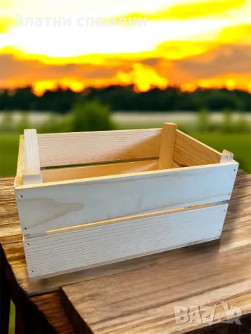 Ръчно изработена дървена касетка/щайга