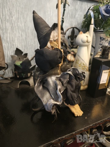 Лот декорация свещник и баба Яга керамика ковано желязо , снимка 2 - Декорация за дома - 50476236