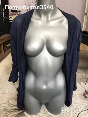 Тъмносиня тънка жилетка