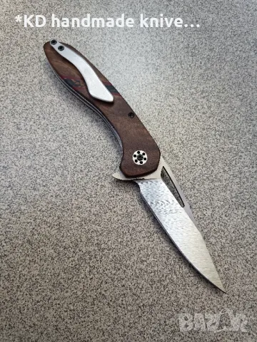 Сгъваем нож ръчно изработен, снимка 3 - Ножове - 48322208