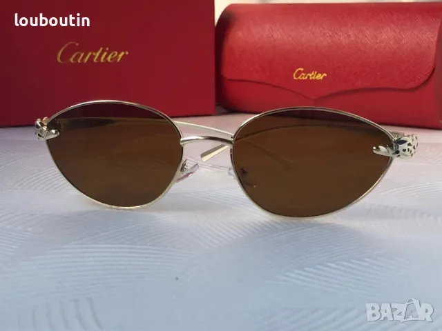 Cartier 2024  дамски слънчеви очила елипса кръгли овални, снимка 11 - Слънчеви и диоптрични очила - 48003086
