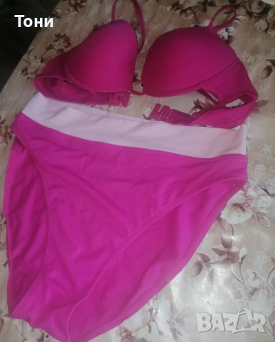 Нов Дамски Бански Костюм Циклама М , снимка 3 - Бански костюми - 50910203