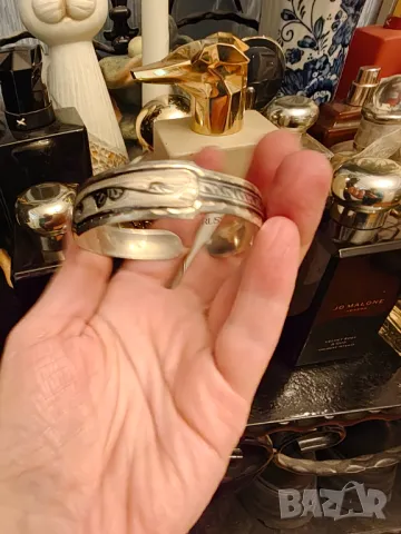 Ниело руска сребърна гривна , снимка 3 - Гривни - 49884636