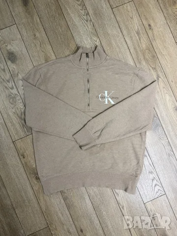Мъжка блуза Calvin Klein Jeans 1/4 Zip | L размер, снимка 2 - Блузи - 56202396