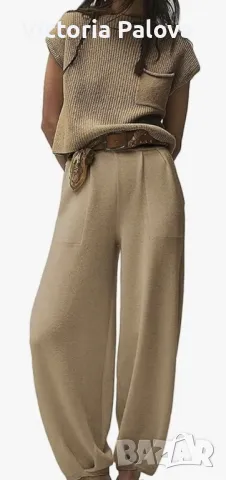 Модерен плетен панталон FASHION UNION , снимка 3 - Панталони - 48773666