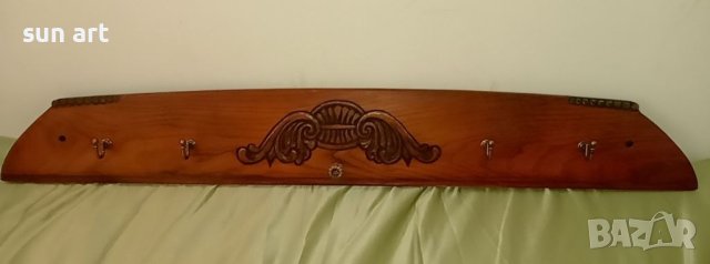 старинна закачалка с автентична българска дърворезба, снимка 3 - Антикварни и старинни предмети - 41067347