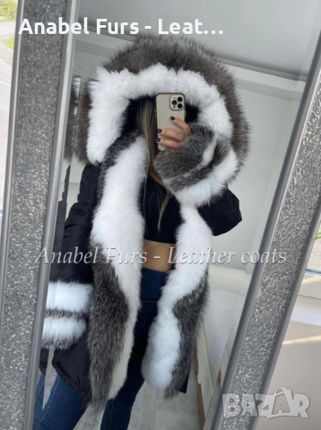 Дамско палто от естествен косъм и естествена кожа, снимка 11 - Якета - 34455047