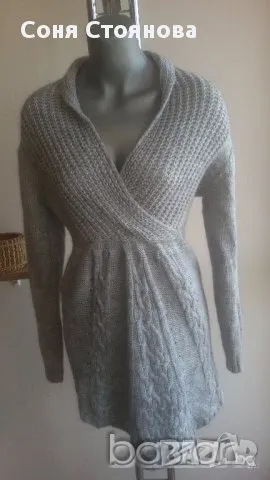 Дамска туника С плетиво сива, снимка 1
