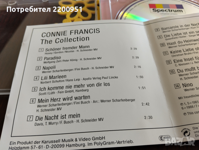 CONNIE FRANCIS, снимка 3 - CD дискове - 44517787