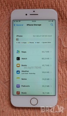 Отличен iPhone 7 128 GB чист iCloud 100% батерия, снимка 6 - Apple iPhone - 44215147