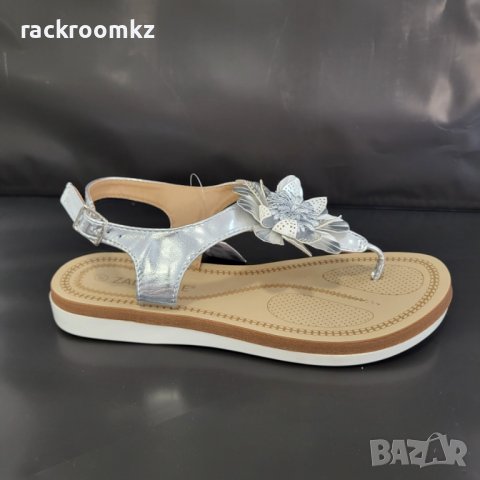 НАМАЛЕНИЕ -30% на Дамски сандали Zabaione със стелки от мемори пяна цвят: Сребро, снимка 1