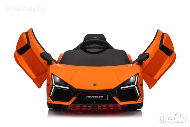 Lamborghini Revuelto 12V - Детска акумулаторна кола, Оранжева, EVA гуми, снимка 2 - Детски велосипеди, триколки и коли - 49755261