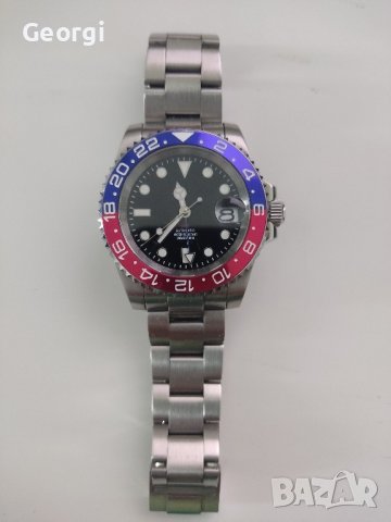 Rolex GMT master homage. PEPSI No logo, снимка 2 - Мъжки - 41558426