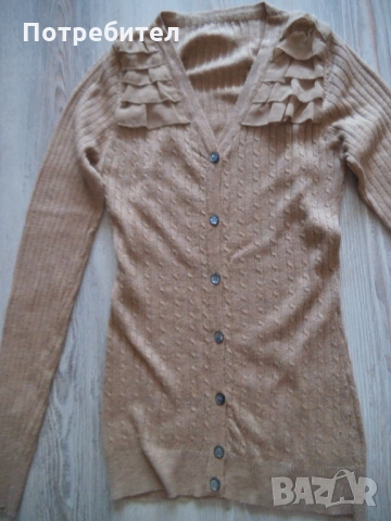 Дамска жилетка с дълъг ръкав S-М, снимка 1