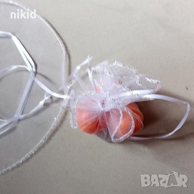 кръгли бели торбички торбичка от органза органзени тюл за подаръци подаръчета подаръчна торбичка, снимка 5 - Други - 39269259