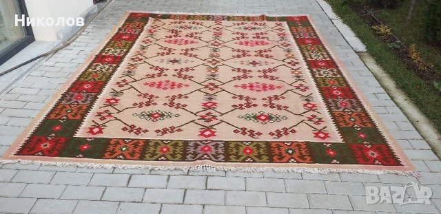 УНИКАТ , Чипровски Килим "ЛОЗИЦАТА", Античен, 150-годишен, СКЪП., снимка 3 - Антикварни и старинни предмети - 51221102